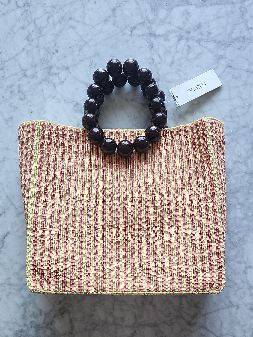 🌼 NWT Anthropologie palm tree themed beaded purse - Picture 5 of 5